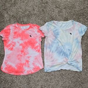 Kids Tie-Dye T-Shirts - Pink and Blue
